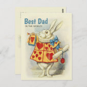 White Rabbit Herald Bester Papa in der Welt CC1124 Postkarte (Vorne/Hinten)