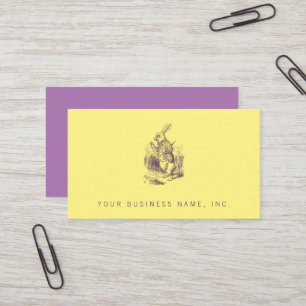 White Rabbit Letterpess Style Business Card Visitenkarte