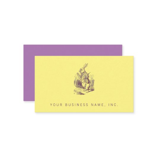 White Rabbit Letterpess Style Business Card Visitenkarte (Vorderseite/Rückseite Beispiel)