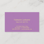 White Rabbit Letterpess Style Business Card Visitenkarte (Rückseite)