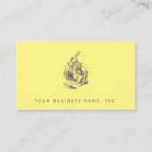 White Rabbit Letterpess Style Business Card Visitenkarte (Vorderseite)