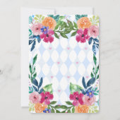 White Rabbit Story Tale Unmerry Birthday Party Inv Einladung (Rückseite)