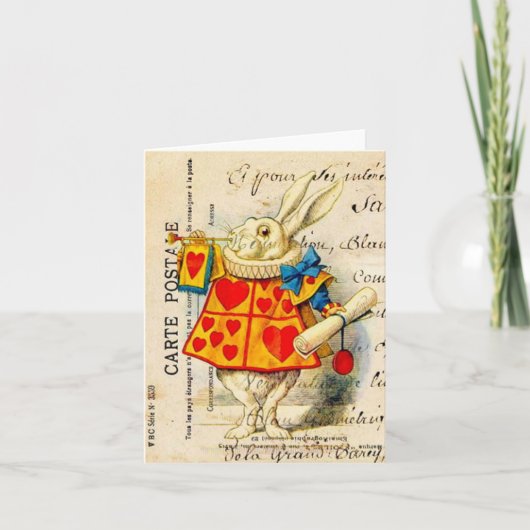 White Rabbit Wonderland Card Karte (Vorderseite)