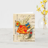 White Rabbit Wonderland Card Karte (Gelbe Blume)
