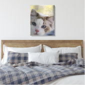 White Ragdoll Cat Wrapped Canvas Leinwanddruck (Insitu (Schlafzimmer))