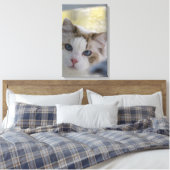 White Ragdoll Cat Wrapped Canvas Leinwanddruck (Insitu (Schlafzimmer))