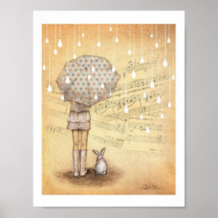 White Rain Symphony Letter Size Print Poster