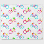White Rainbow Bikes Colorful Geschenkpapier (Flach)