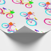 White Rainbow Bikes Colorful Geschenkpapier (Ecke)