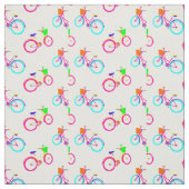 White Rainbow Bikes Colorful Stoff (Muster)