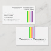 White Rainbow Strips Visitenkarte (Vorne/Hinten)