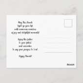 White Rangoli mit Hibiskus Postcard Postkarte (Rückseite)