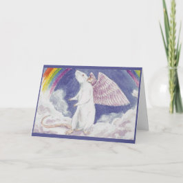 White Rat Angel Karte