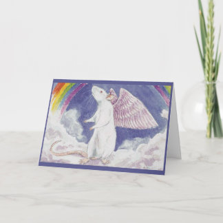 White Rat Angel Karte