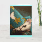 WHITE RAT/MICE/MOUSE WIZARD Card Karte (Vorderseite)