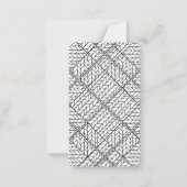 WHITE-RAUTE STRICK 3.5x2 Flachkarte / Vertikal Mitteilungskarte (Vorderseite)