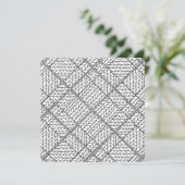 WHITE RAUTE STRICK 5,25" Square Flachkarte Karte (Stehend Vorderseite)