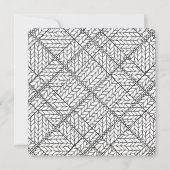 WHITE RAUTE STRICK 5,25" Square Flachkarte Karte (Vorderseite)