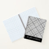WHITE RAUTE STRICK 8.5x11 Notebook + Text II Notizblock (Innenseite)