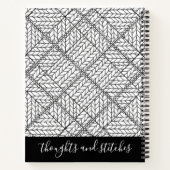 WHITE RAUTE STRICK 8.5x11 Notebook + Text II Notizblock (Rückseite)