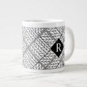 WHITE RAUTE STRICK Big Tasse + Initial II (Vorderseite Rechts)