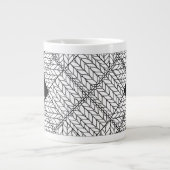 WHITE RAUTE STRICK Big Tasse + Initial II (Vorderseite)