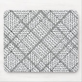WHITE RAUTE STRICK Mouse Pad Mousepad (Vorne)