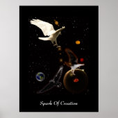 White Raven Fantasy Art Poster (Vorne)