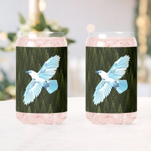 White Raven on Fraktal Conifers Dosenglas