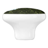 White Raven on Fraktal Conifers Keramikknauf (Seitenansicht)