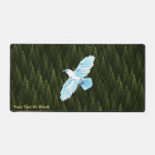 White Raven on Fraktal Conifers Schreibtischunterlage (Vorderseite)