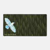 White Raven on Fraktal Conifers Schreibtischunterlage (Vorderseite)