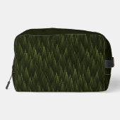 White Raven on Fraktal Conifers Waschbeutel (Rückseite)