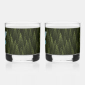 White Raven on Fraktal Conifers Whiskyglas (Links)