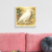White Raven Watercolor Leinwanddruck (Insitu (Wohnzimmer))
