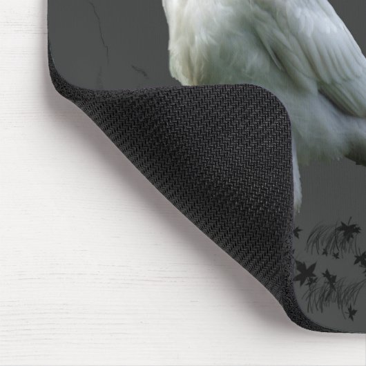 White Raven, Wild Bird, Fantasy, Goth Mousepads (Ecke)