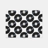 White Record-Label Fleecedecke (Vorderseite (Horizontal))