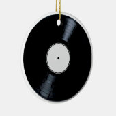 White Record-Label Keramik Ornament (Rechts)