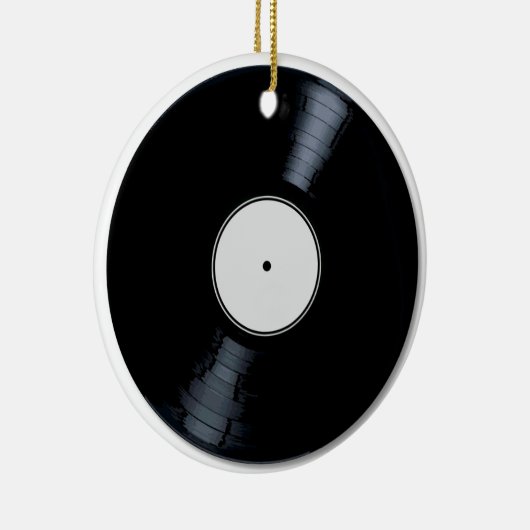 White Record-Label Keramik Ornament (Rechts)