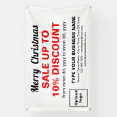 White Rectangle 4’ x 2,5" Banner (Vertikal)