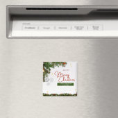 White Red and Green Organic Christmas Magnet (In Situ (Geschirrspüler))