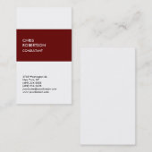White Red Attractive Charming Business Card Visitenkarte (Vorne/Hinten)