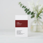 White Red Attractive Charming Business Card Visitenkarte (Stehend Vorderseite)