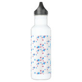 White Red Blue Chic Moderne Muster Vorlage Edelstahlflasche (Links)
