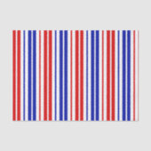 White Red Blue Stripes Pattern   Seidenpapier (Vorderseite)