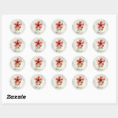 White Red Blume Vielen Dank, Ihr Sticker (Blatt)