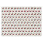 White Red Blume Weihnachten Urlaub Elegante Tischdecke (Vorderseite (Horizontal))