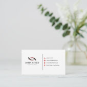 White & Red Business Cards 12 Pack mit 100 Stück Visitenkarte (Stehend Vorderseite)