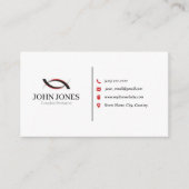 White & Red Business Cards 12 Pack mit 100 Stück Visitenkarte (Vorderseite)