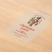 White Red Christmas Nutcracker Weihnachts-Party Acryleinladungen (Ablage )